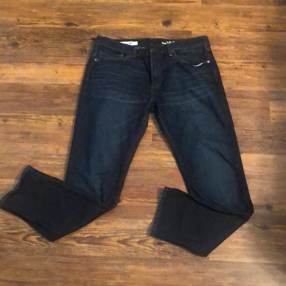 GAP Blue Slim Dark Denim Jeans Classic Style 34x32